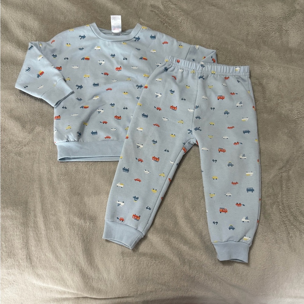Graco Kids Blue Vehicle Print Matching Set